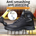 Construction Safety Shoes Men Waterproof Work Boots Anti-smash Steel Toe Shoes Puncture-Proof Indestructible Shoes Safety Shoes.