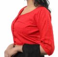 Fashionable Cotton Blouse for Women/ 3 Quarter Sleeve Cotton Blouse for Women.. 
