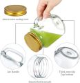 Transparent Mason Glass Jar With Airtight Lid 450ML. 