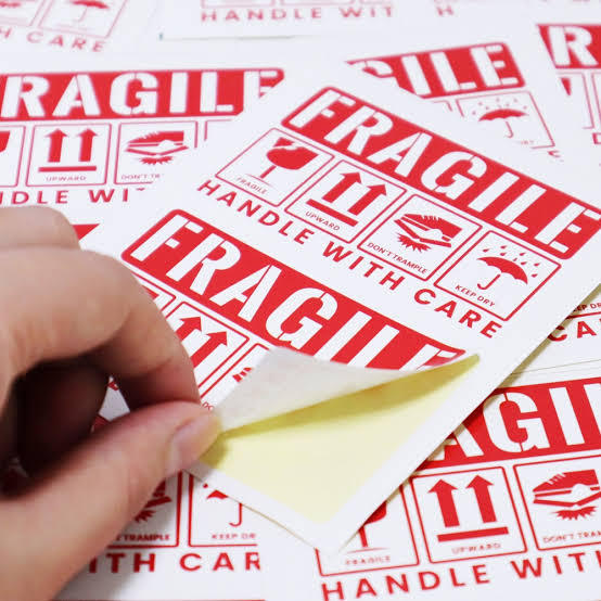 fragile sticker paper