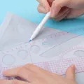 11Pcs Multifunctional French Curve Ruler Soft Plastic Patchwork Ruler Measure Dressmaking Drawing Template Craft Sewing Tools. 