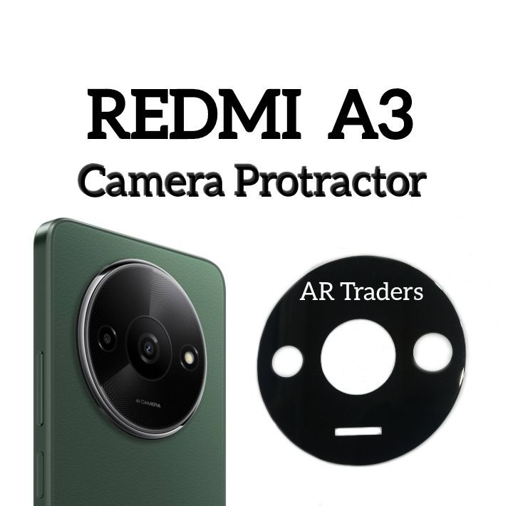 Back camera lens protector for REDMI A3 back Camera lens 3D tempered Glass Protector for Xiaomi Redmi A3 Premium Quality full lens cover for  xiaomi redmi a3