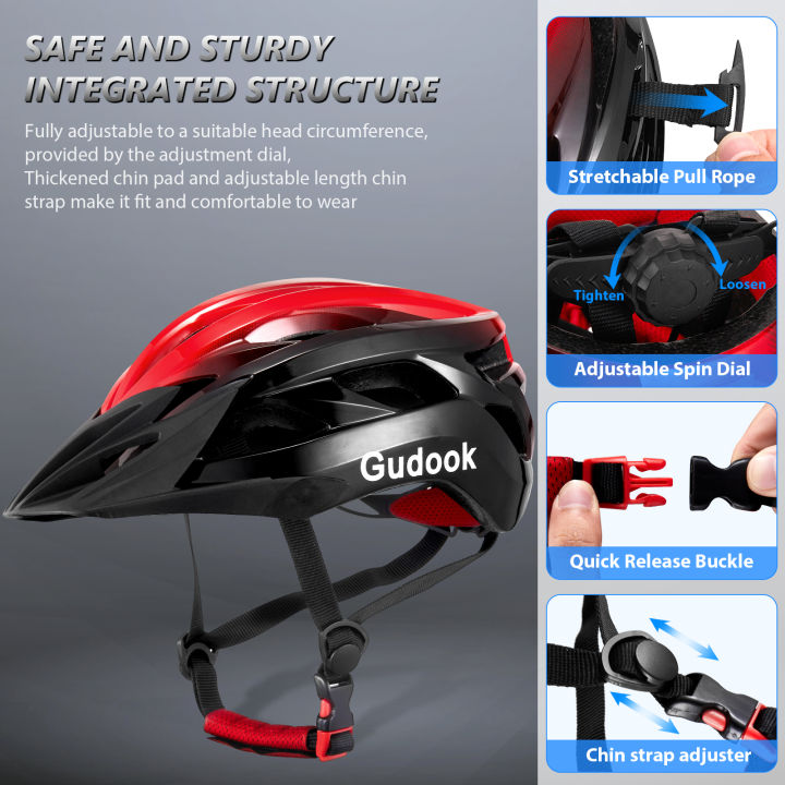 Bike%20Helmet,%20Bicycle%20Helmet%20for%20%20Men%20&%20Women%20Mountain%20Road%20Cycling%20Helmets%20with%20Dial%20Fit%20Adjustment%20Detachable%20Visor%20-%20Image%204