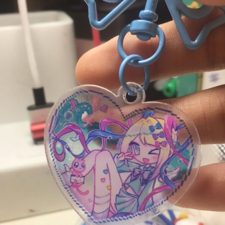 2pcs/set%20Game%20NEEDY%20GIRL%20OVERDOSE%20Rain%20Ame%20KAnge%20Cosplay%20Keychain%20Acrylic%20Heart%20Pendant%20Keyring%20Bag%20Accessories%20Girls%20Ornament%20-%20Image%203