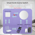 Ewelink Zigbee Smart Push Button Wireless Switch Include Battery Remote Control Automation Scenario Switch work with Zigbee2MQTT. 