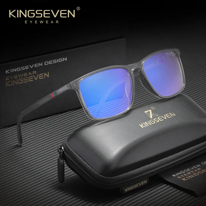 KINGSEVEN%20Design%20Blue%20Light%20Blocking%20Men%20Women%20Classical%20Retro%20Eye%20Protection%20Reduces%20Eye%20Strain%20Square%20Optical%20Lens%20Eyeglasses%20-%20Image%202