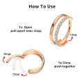 G23 16G Titanium CZ Row Conch Nose Ring Cartilage Hoop Daith Tragus Helix Lobe Earring Hinged Segment Clicker Piercing Jewelry. 