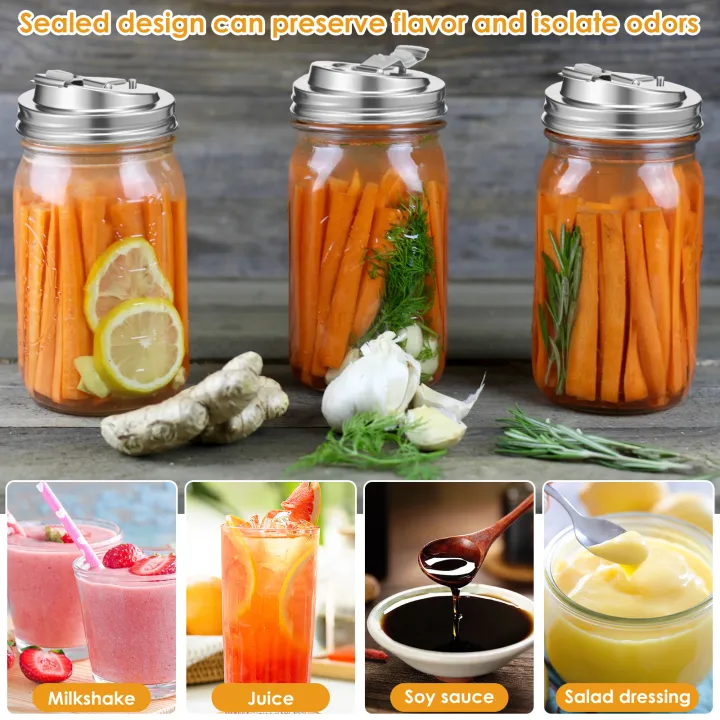 2/4%20Pcs%20Mason%20Jar%20Lids%20304%20Stainless%20Steel%20Mason%20Jar%20Lid%20Reusable%20Wide%20Mouth%20Mason%20Jars%20Lid%20for%20Home%20Camping%20Kitchen%20Accessories%20-%20Image%206