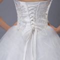 Adjustable Wedding Dress Zipper Replacement 4M & Corset Lace-Up Back Kit - 157 Inch Satin Ribbon with Ivory White Lace Trim.