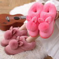 Winter Warm Home Fur Boots Womens Indoor Home Rabbit Shoe Furry Ears Footwear Indoor Bedroom Flat Heels Fluffy Ankle Boots. 