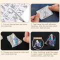 2 Sheets Of A4 Size Tearaway Bohemian Style Pattern Water-soluble Embroidery Stickers Creative DIY Hand Embroidery Stabiliser. 