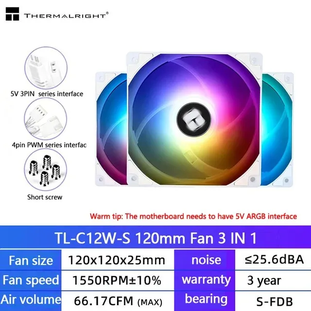 Thermalright%20TL-C12C%20PC%20Cooling%20Fan%20120mm%205V%203PIN%20ARGB%20Computer%20Case%20Fan%204pin%20PWM%201550RPM%20Adjustable%20Speed%2012cm%20CPU%20Cooler%20Fan%20-%20Image%207