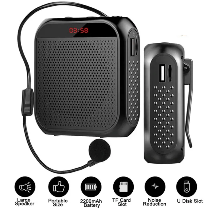 Headworn Microphone Loudspeaker Voice Amplifier Recorder Mic Speaker Audio Mini Wired Mikrofon Mike Sound Battery Kit Headset