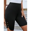 Plus Size 1XL-5XL Women Yoga Shorts High Waisted Knee Length Stretchy Casual Shorts Ladies Yoga Lightweight Comfy Shorts. 