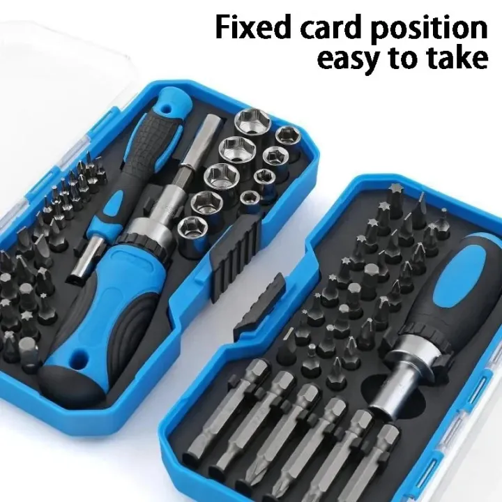34/44%20PCS%20Multifunction%20Screwdriver%20Ratchet%20Bit%20Kit%20One%20Word%20Cross%20Hexagon%20Screwdriver%20Small%20Screwdriver%20Socket%20Head%20Set%20-%20Image%203
