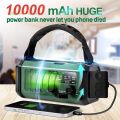 10000mAh Emergency Solar Crank AM FM Weather Alert Radio USB C Charger Flashlight SOS Alarm Compass Outdoor Gear. 