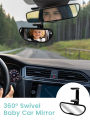Forward Facing Baby Car Mirror - Clip On Car Mirror for Baby, 100% Shatterproof & Shakeproof, Newborn Essentials.