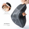Winter men's slippers memory cotton shoe pad TPR large sole flat bottom anti slip warm and comfortable indoor knitted shoes. 