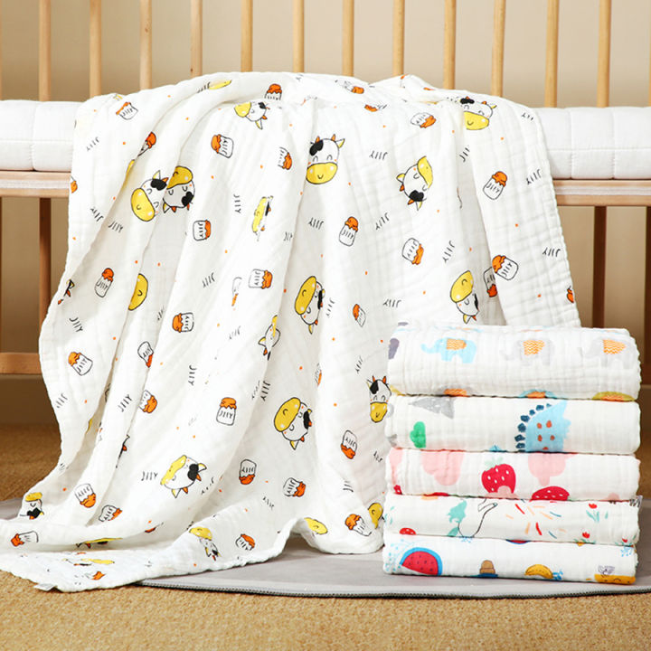 4-Layer%20Gauze%20Infant%20Washcloth%20Baby%20Bath%20Towel%20Newborn%20Bathrobe%20Cotton%20Swaddle%20Blanket%20for%20Boy%20Girl%20Children's%20Blanket%20-%20Image%203