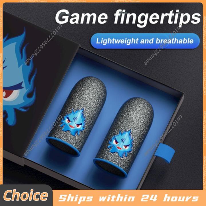 1 Pair Luminous Fingertips Covers for PUBG Touch Screen Finger Cots Anti-Sweat