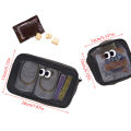 New Candy Color Mesh Cosmetic Bag Cute Big Eyes Make Up Case Kawaii Makeup Pouch Makeup Case Portable Toiletry Storage Bag. 