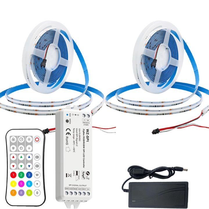 Zigbee%2024V%20RGBIC%20COB%20LED%20Strip%20Light%20WS2811%20Full%20Dream%20Color%20Tape%20Addressable%20Smart%20SPI%20FCOB%20Light%20RF%20Remote%20for%20%20Alexa%20lightify%20-%20Image%207