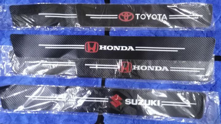 LOGO CARBON Universal FiT Imported Sill Thick Sheet for all cars # 4 pieces set