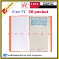 Display Book FC Legal Size 40 pocket Plastic File Folder Display Presentation Book Random color- 1pcs.