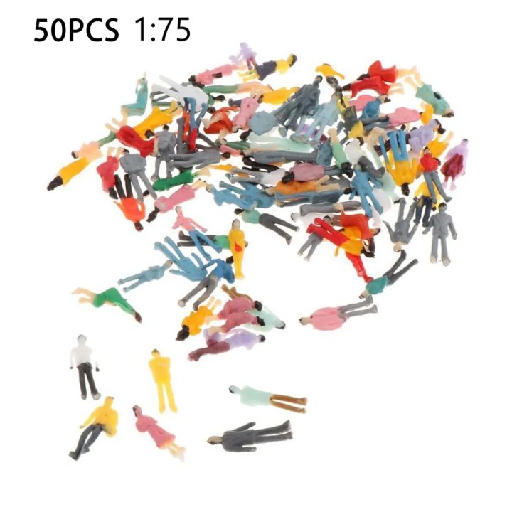 50Pcs%201:75%20Model%20Miniature%20Figures%20Model%20Scale%2019-25mm%20Painted%20Scenes%20Moing%20People%20Assorted%20Poses%20Random%20Scale%20Passenger%20-%20Image%204