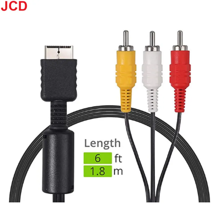 JCD%201pc%20For%20PS1%20PS2%20PS3%201.8M%20AV%20Cable%20Splitter%20RCA%20Audio%20Video%20Extend%20Cord%20to%20Monitor%20TV%20RCA%20Wire%20Converter%20Adapter%20-%20Image%205
