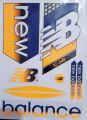 3D 2024 Latest Edition NB Edition For Blue And Oreng Professional Players Edition For Cricket Bat Stickers Latest 3D Cricket Bat Stickers Edition. 
