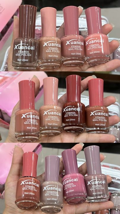Xuancai Nail Polish Nude Pack of 4 Makeup Deals
