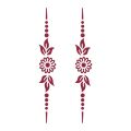 Anklet And Bracelet Mehndi Deisign Stencils For Girls. 