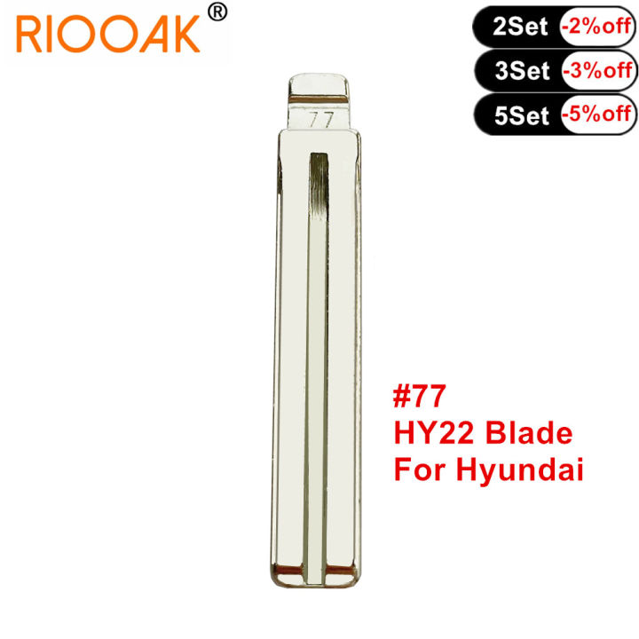 10pcs Metal Blank  #77 HY22 TOY48 Uncut Flip KD VVDI Remote Key Blade for Toyota REIZ Hyundai IX35 Kia SORANTO K5