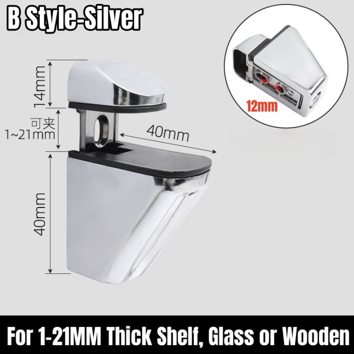 2pcs%20Adjustable%20Wood/Glass%20Shelf%20Support%20Clips%20Zinc%20Alloy%20Shelves%20Brackets%20with%20Anti-Slip%20Pads,%20Partition%20Clamps%20for%20Bathroom%20-%20Image%207