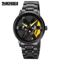 SKMEI 1787 Wheels Fashion Men Stainless Steel Watch For Man.