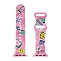 Pink Y2K Cute Watch Band Sport Compatible with Apple Watch Bands Design Prints Festival Soft Silicone Laser Strap for IWatch. 
