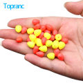 Topranc 50Pcs Floating Beads Eye-catching Beans Floating Beads Collision Ultra-light Foam EVA Fishing Accessories.