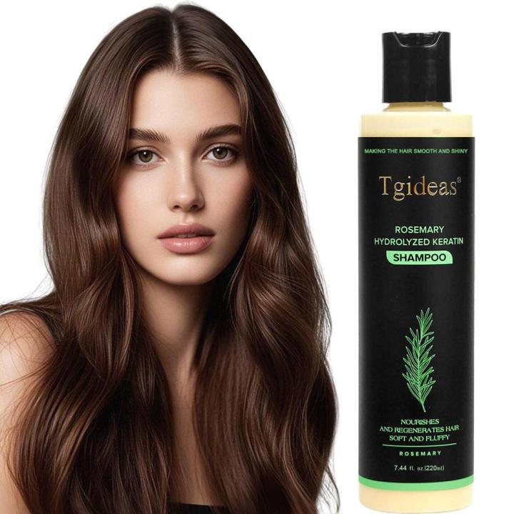 Tgideas Organic Rosemary Hair Growth Shampoo Hydrolyzed Keratin Nourish Scalp Reduce Loss Unisex Shampoo For Dry Fragile Hair