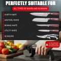 WXCOO Handheld Knife Sharpener Quick Professional Kitchen Tool Portable Manual Coarse Knife and Scissor Sharpener Mini Gadgets. 
