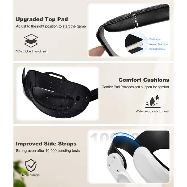 Beboncool%20Comfort%20Head%20Strap%20for%20Meta%202/3/3S%E2%80%93Precision-Adjustable%20Upgrade%20Headset%20Strap%20for%20VR%20with%20Flip%20Visor%20&%20Washable%20Design%20-%20Image%204