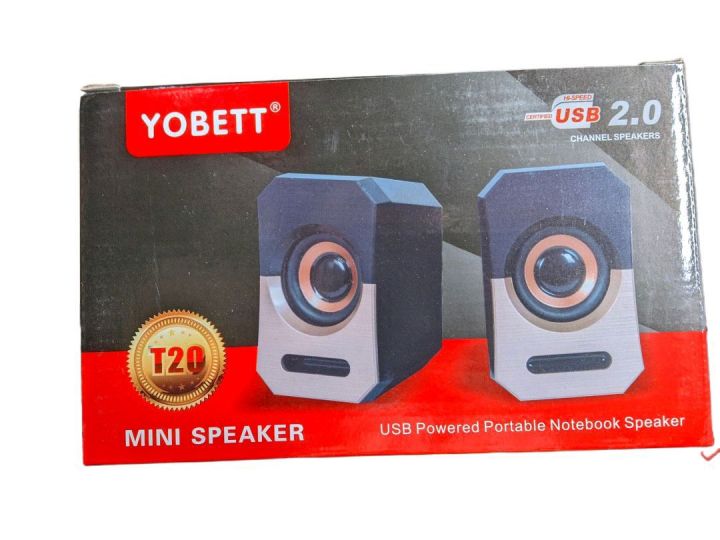Yobett mini wired speaker for laptop and computers.