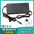 36V 48V 60V 72V Charger 2A 3A 5A Lithium Battery Pack 42 54.6 67.2 84V 10 13 16 20S DC EU Smart Intelligent Fast Charging Charge. 