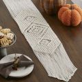 Macrame table runner.