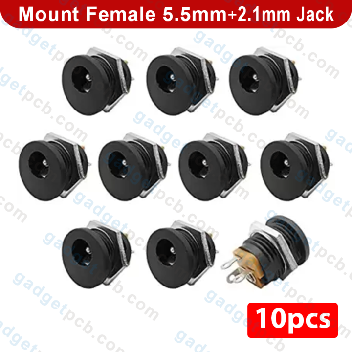 5.5mm DC-022 ROUND Panel Mount Female 5.5mm 3 Pin 5.5×2.1mm Jack 5V 12V ...