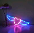 Customize 2×1 Feet Heart Neon Light Sign Red LED Hearts Neon Light Sign Love Neon Heart Signs for Bedroom Wall Decor, Valentines Day, Christmas, Brithday Gift to Girls, Friends Red and White. 