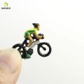 Model Railway HO Scale 1:87 Cyclist Photographer Cycling 15 Different Poses Bicycle Motorcycle.