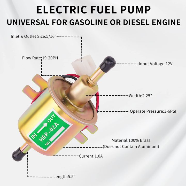12V/24V%20Universal%20Electric%20Fuel%20Pump%20Low%20Pressure%20Bolt%20Fixing%20Wire%20Diesel%20Petrol%20HEP-02A%20For%20Car%20Carburetor%20Motorcycle%20ATV%20-%20Image%202