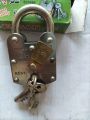 Padlocks Desi Tala with 3 Keys Golden Sides Heavy Duty. 2.5 inches Size Brass Machine (65mm). 