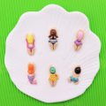 6Pcs Swimming Boys Girls Sports Resin Shoes Ornaments DIY Funny Bracelet Buckle Charms Fit Birthday Present.